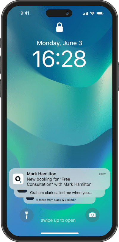 Blatt mobiilisovelluksen hallintapaneeli, josta löytyy tiedot jokaisesta tallennetusta toiminnasta ja notifikaatiotoiminto