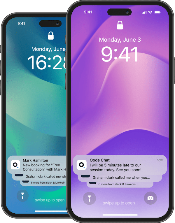 Blatt mobiilisovelluksen hallintapaneeli, josta löytyy tiedot jokaisesta tallennetusta toiminnasta ja notifikaatiotoiminto
